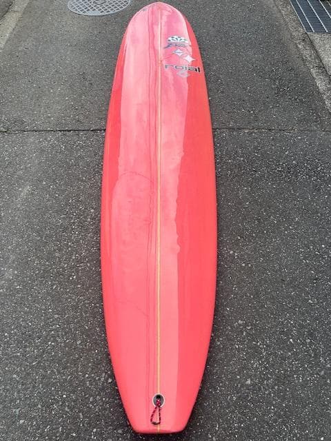 中古ロングボード ピンク&アブストラクトdesign 9’1f お洒落