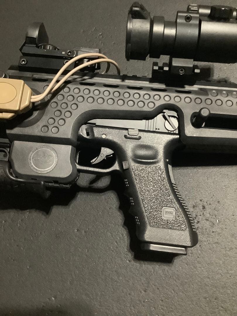 ブラックエアガン スコープ付き