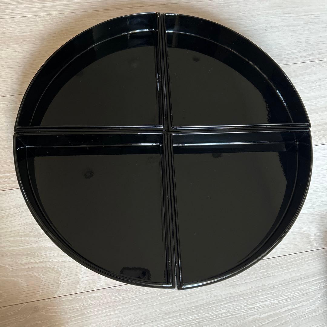おしゃれな漆の重箱 漆器 工芸品 ベトナム 作家作品 和食器 モダン　ブラック