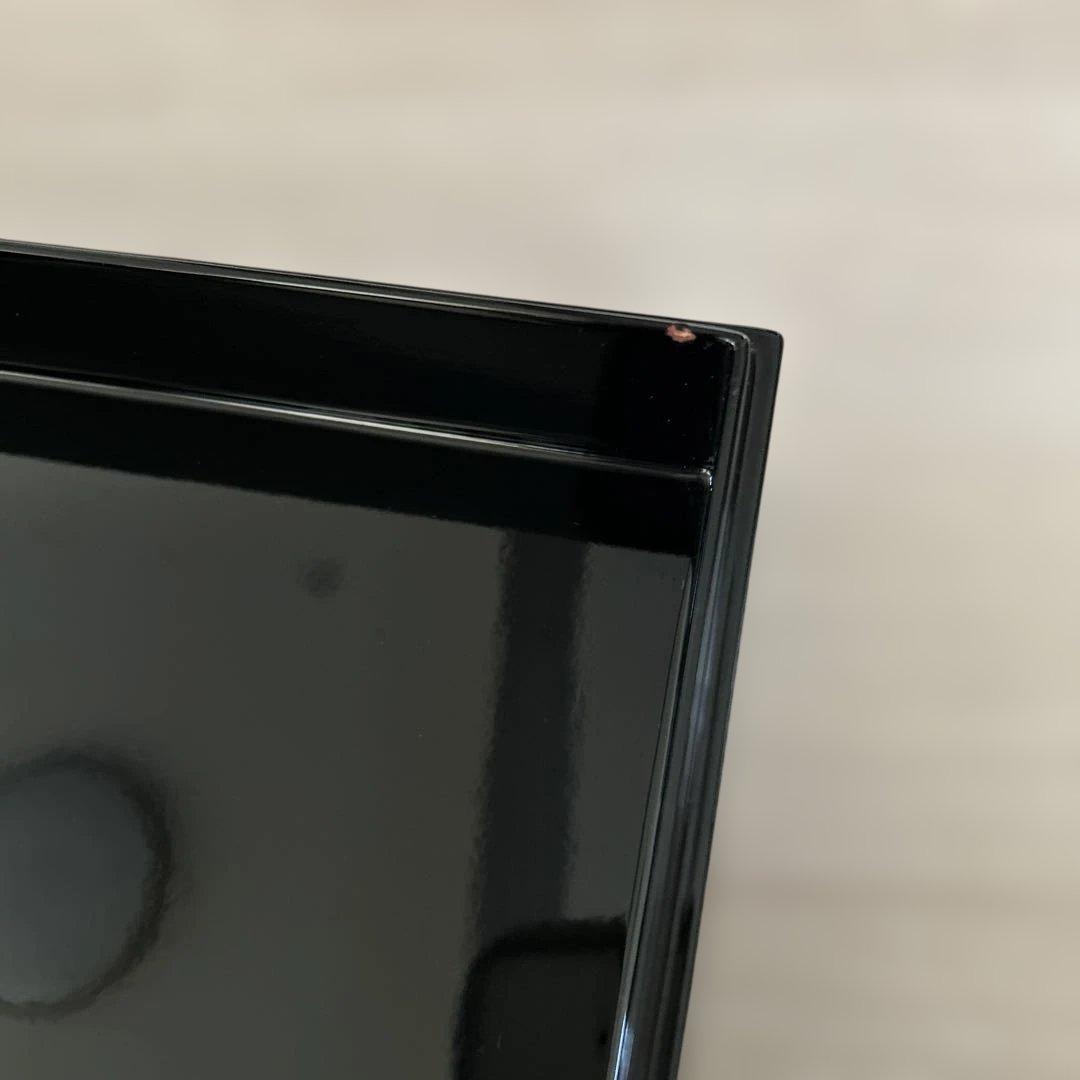 おしゃれな漆の重箱 漆器 工芸品 ベトナム 作家作品 和食器 モダン　ブラック