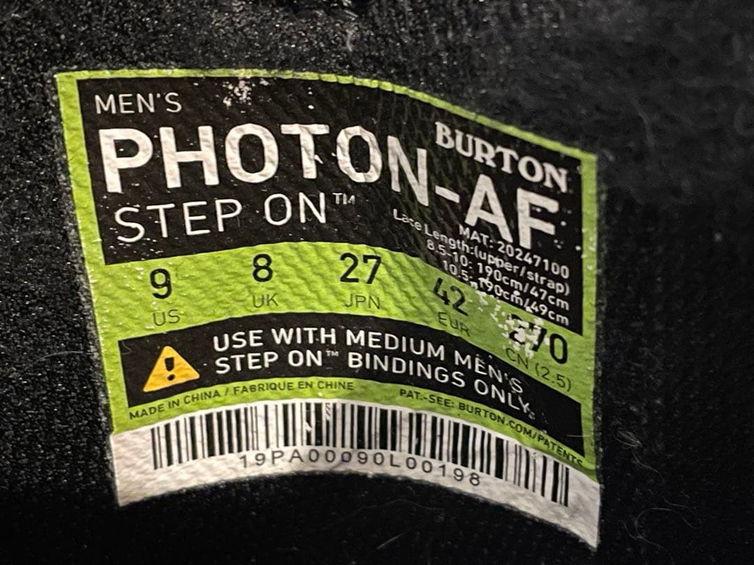 Burton Photon Step On　ステップオン　ビンディングセット
