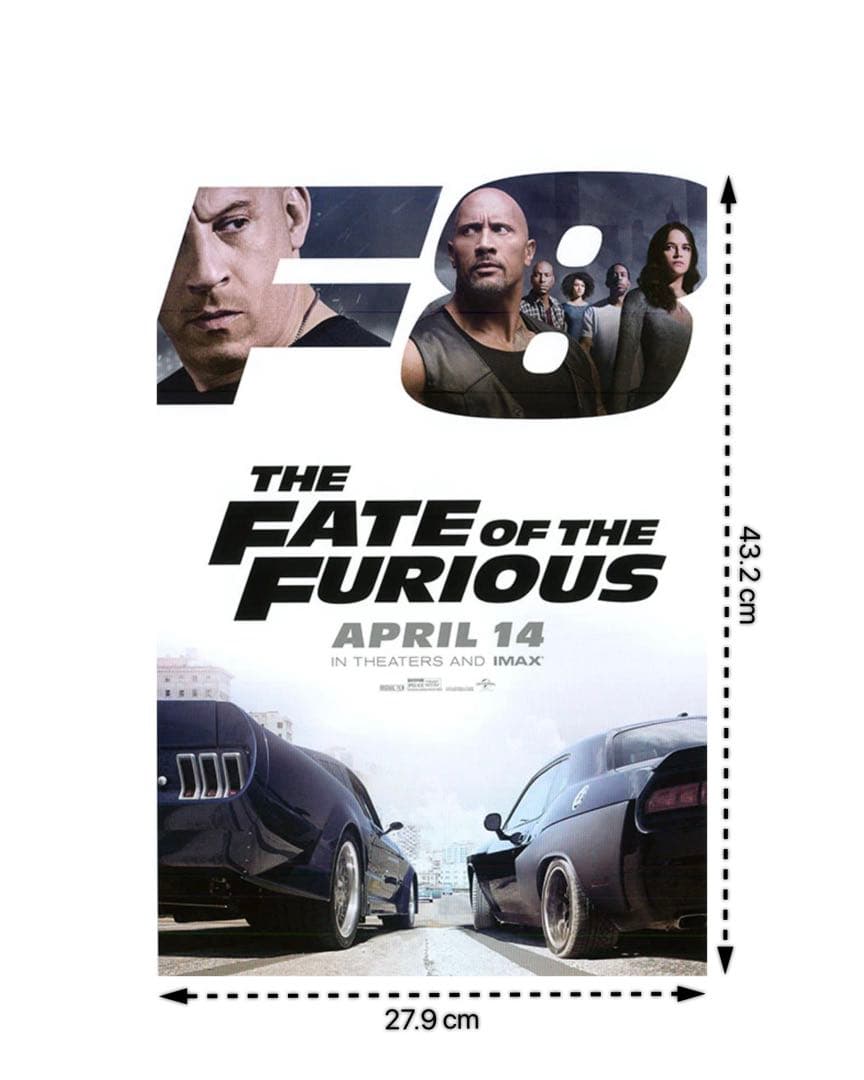 *枚数限定*映画館用片面印刷ポスターUS版: ワイルドスピード ICEBREAK