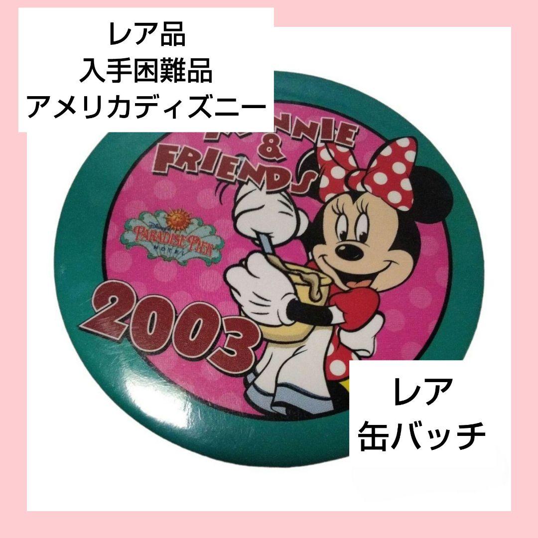 入手困難　レア品　ディズニー　ミニー　「パラダイスピアホテル」　缶バッチ