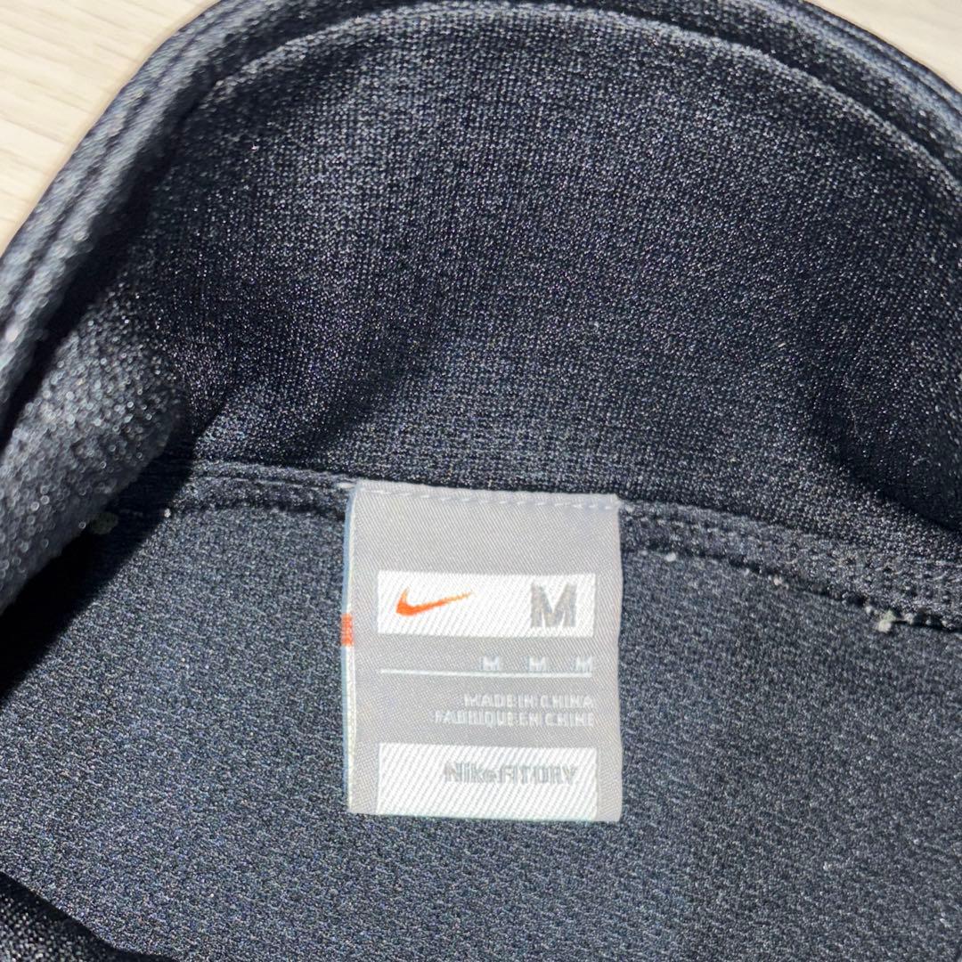 00s NIKE black olive set up M ナイキ 刺繍ロゴ