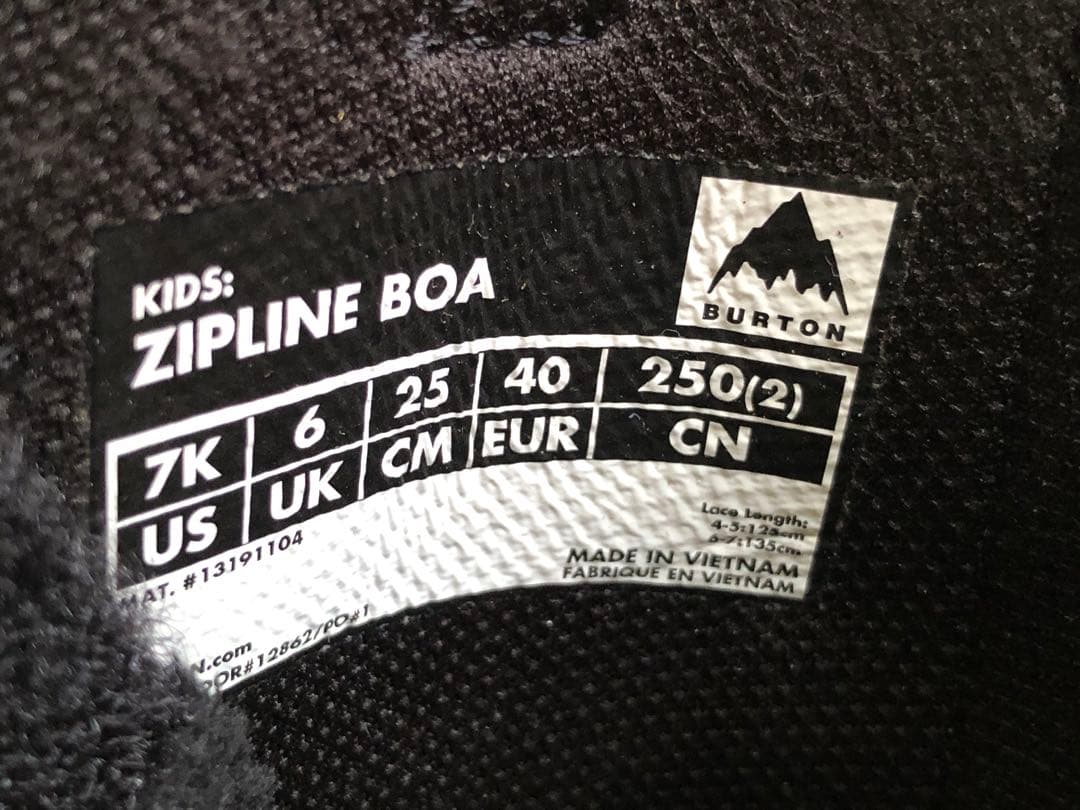 バートン　23-24 Zipline Boa Kids 25センチ