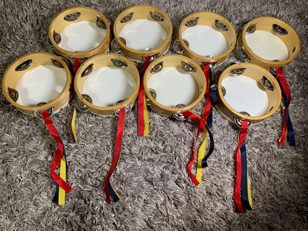 美品　ヤマヨ ニュータンブリン　タンバリン　木製　15cm 8個セット