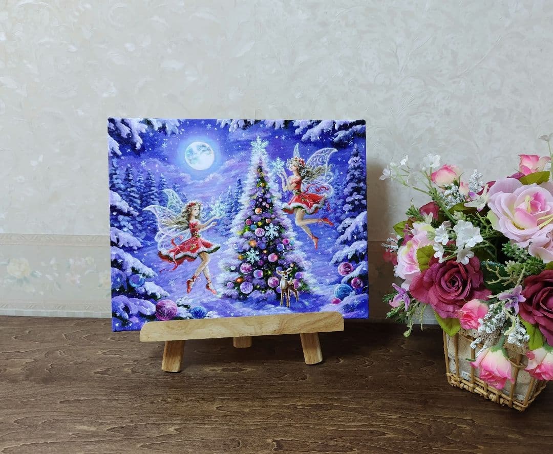 n*y様 【Fairy Christmas】アクリル画 F3 風景画 絵画