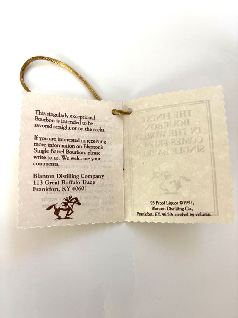 【新品】Blanton's シングルバレル バーボンウイスキー T キャップ
