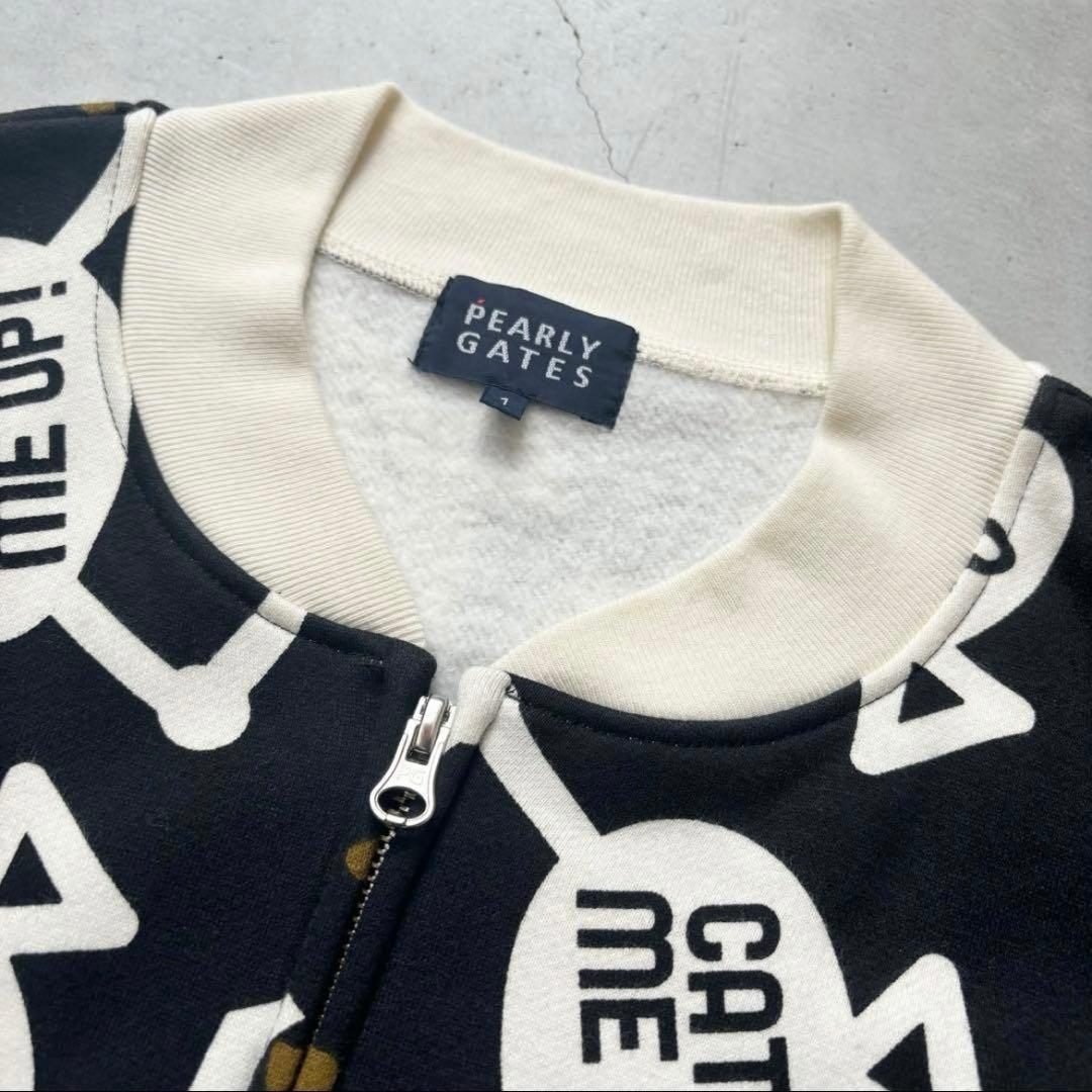 PEARLY GATES 総柄 ダブルジップアップ 裏起毛 ブルゾン サイズ1