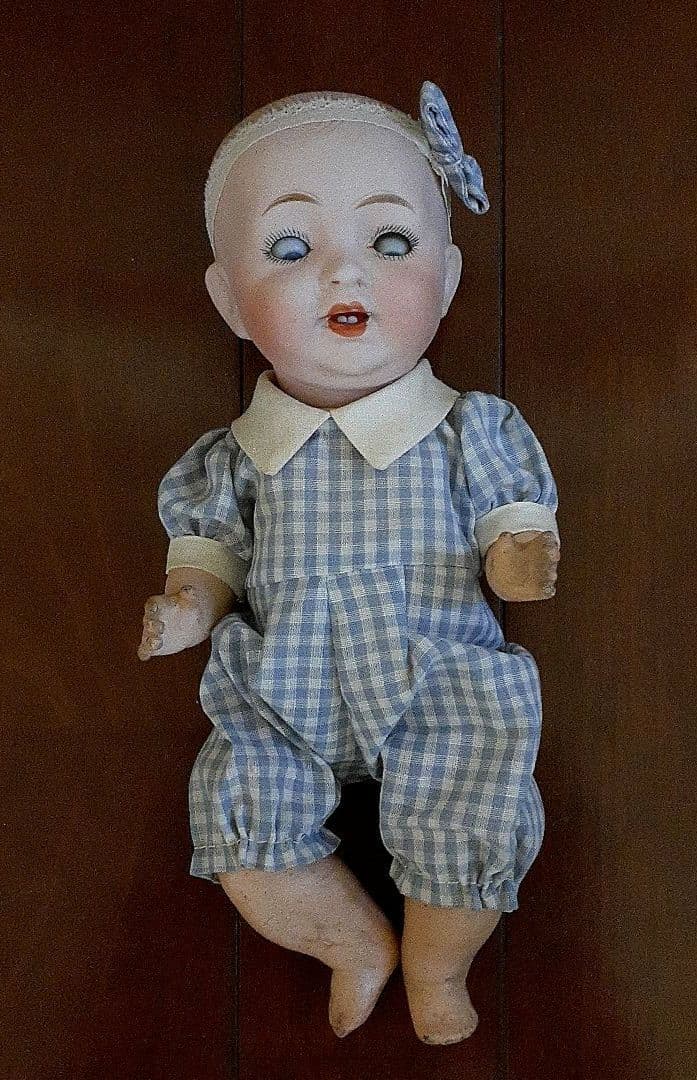 ⭐目を閉じる！アンティークビスクドール　15