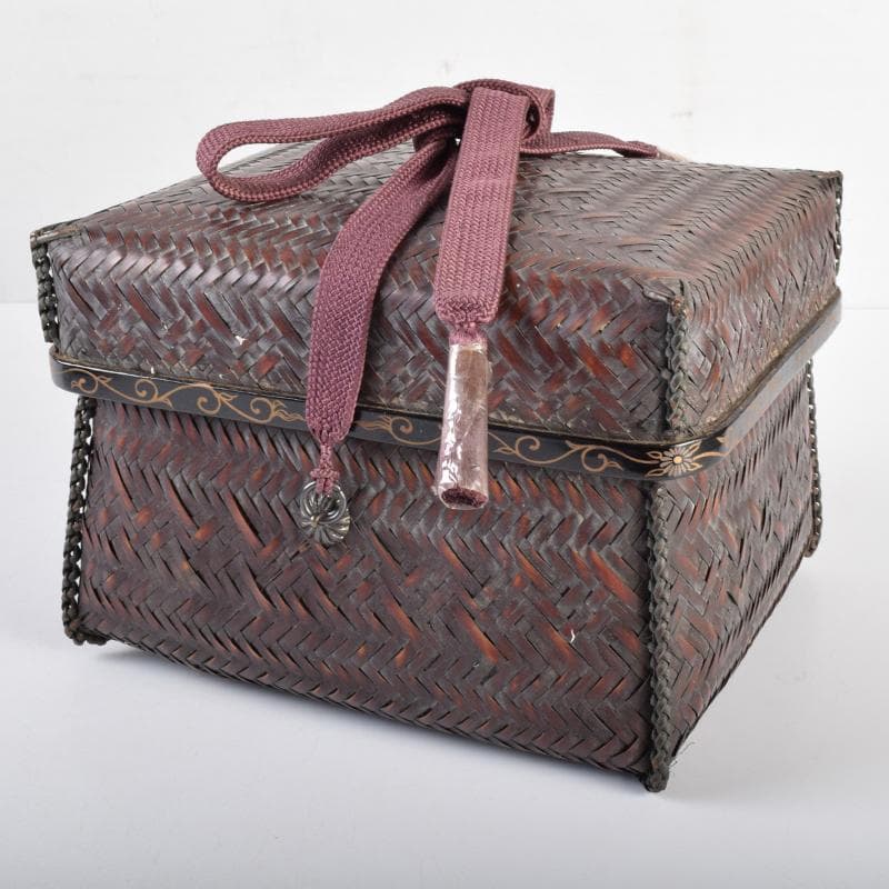 華山作　御所籠　皆具共　茶碗　棗など　十三点一式　仕覆付　共箱　F　R7699B