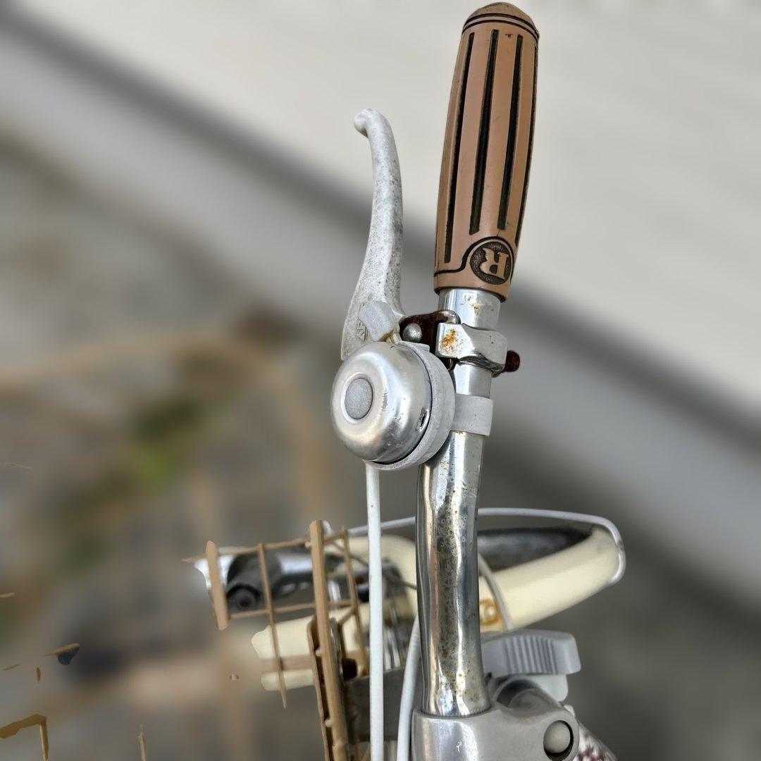 【引き取り希望】子供用自転車 クリーム色 金属バスケット付き　ブリヂストン