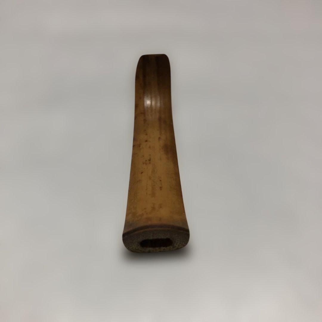 (珍品)茶道具　海田曲巷作　旅持用茶杓　 専用仕服付