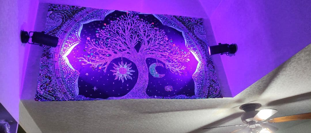 生命の木　タペストリー　ブラックライト対応