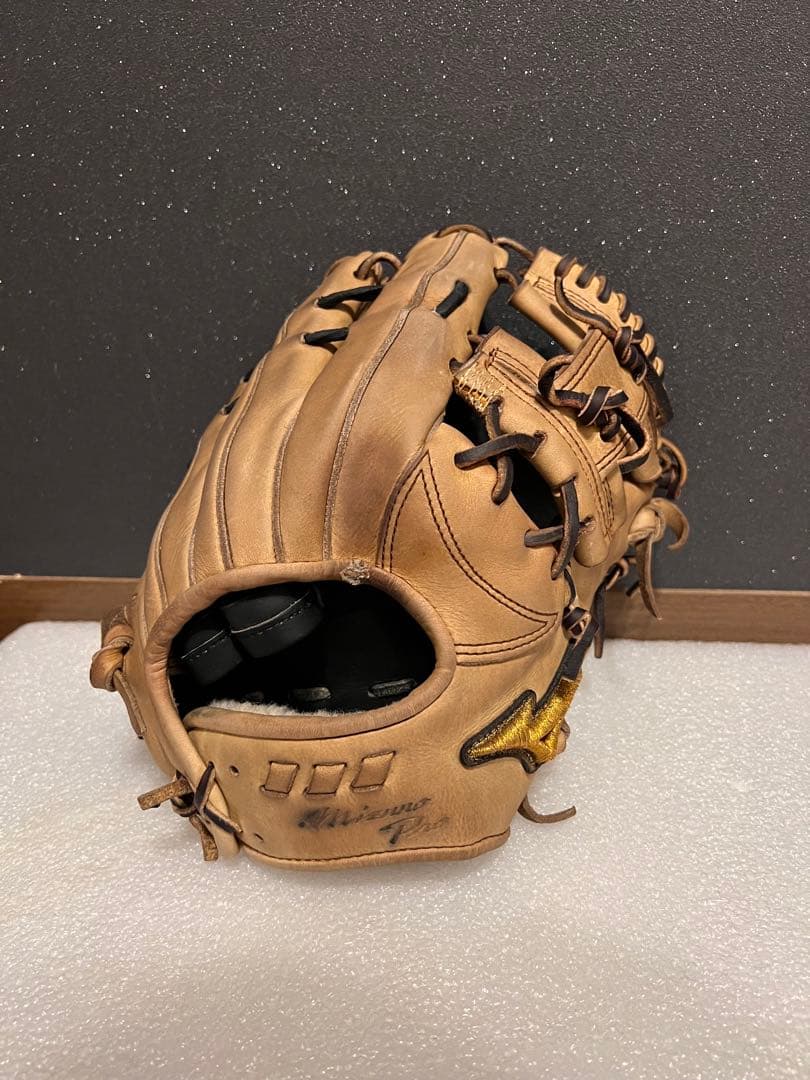 ★美品★ ミズノプロ 硬式 内野手用 5DNA サイズ9 中指 薬指リング加工済