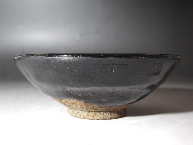 ★楽吉左衛門六代左入　黒平茶碗　横雲　二重箱　表千家七代如心斎花押★x625