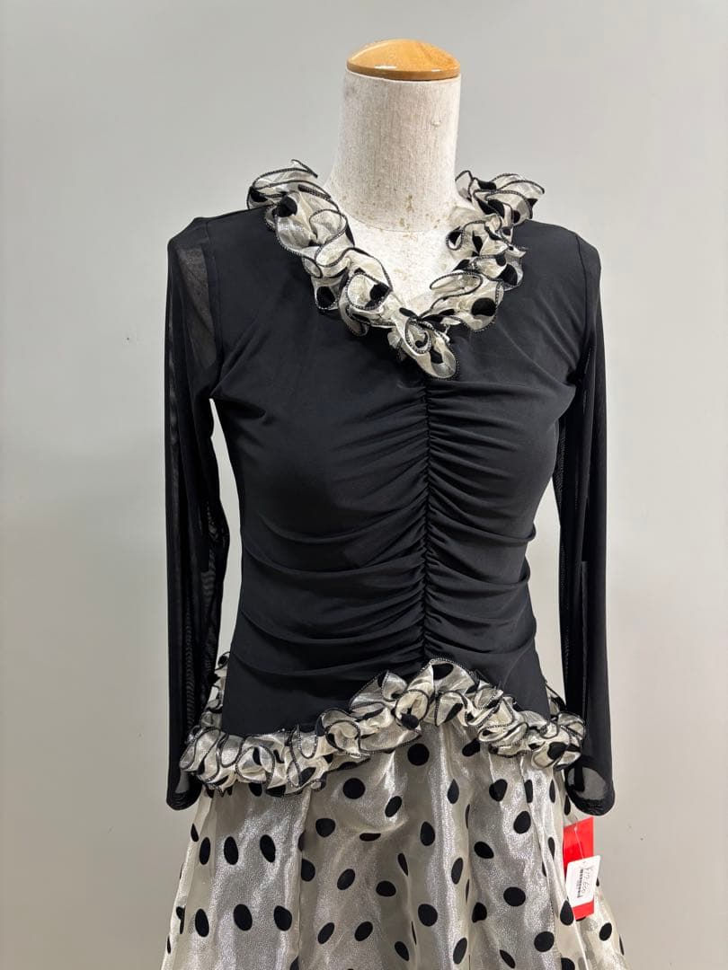 社交ダンス用水玉ワンピース