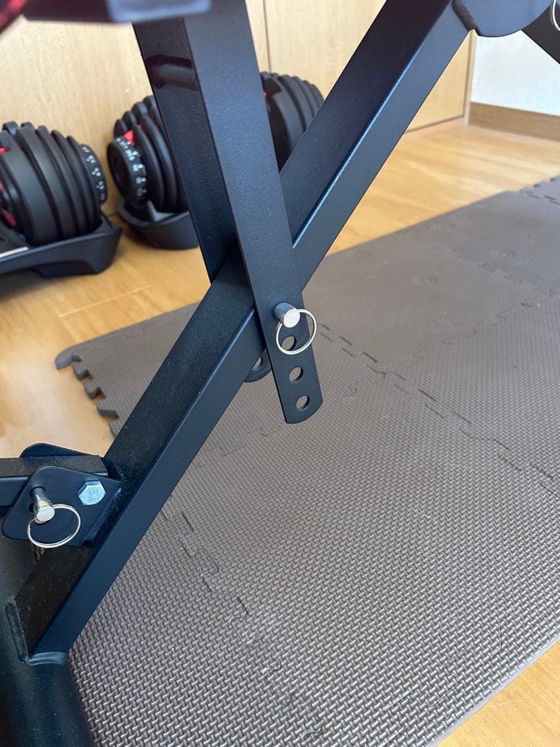 Cutee Fox トレーニングベンチ ブラック/レッド　ダンベルセット