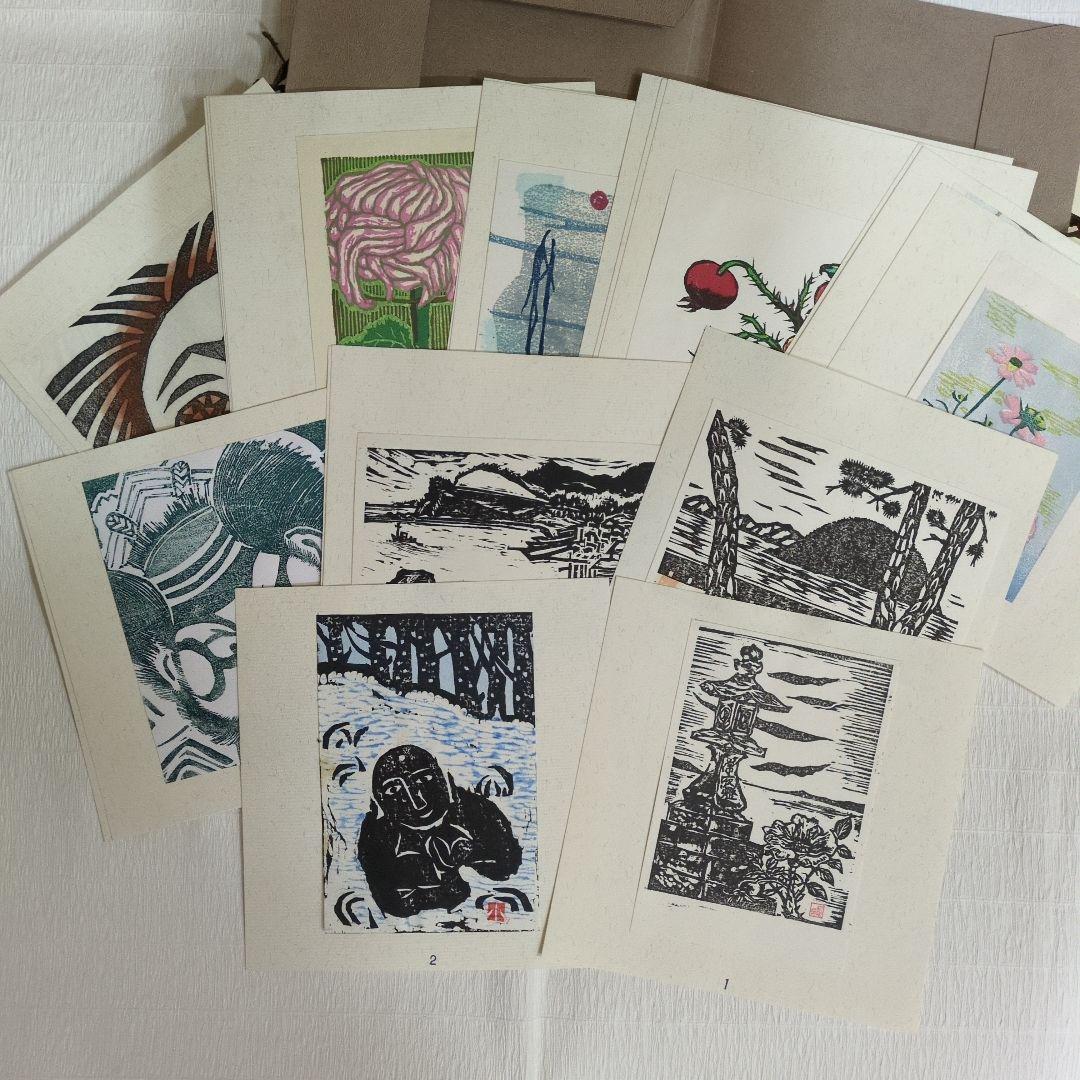 青森版画　『八幡馬』　木版画　版画集　手摺り