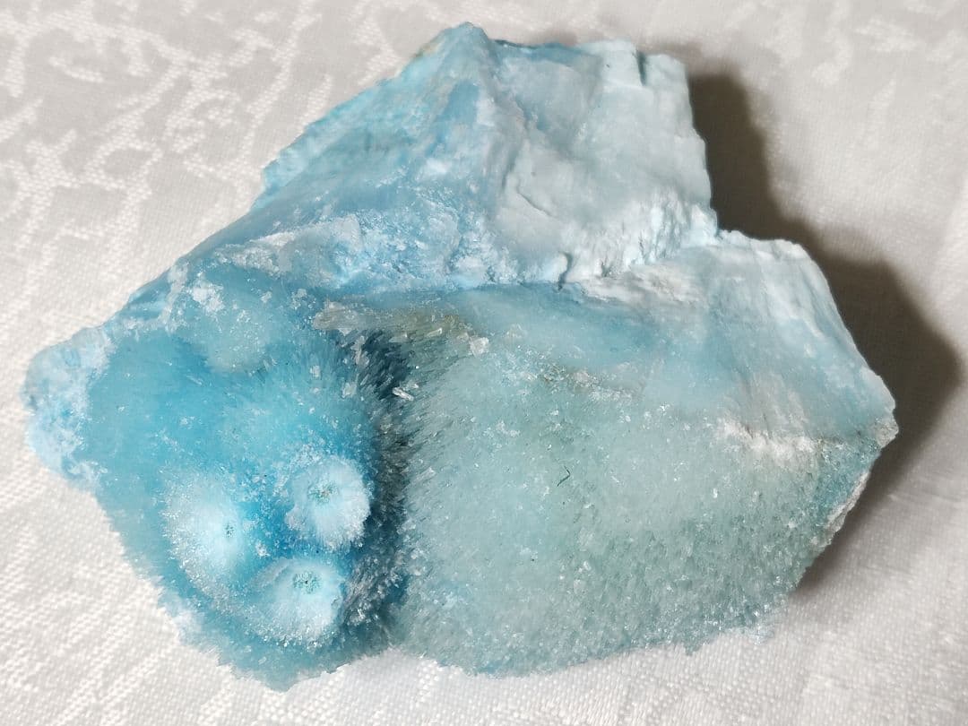 パワーストーン　天然石　アラゴナイト　青色あられ石　232g　No.347