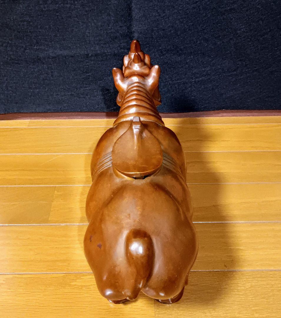 斑銅　サイ　大犀牛　工芸品　アンティーク　中国