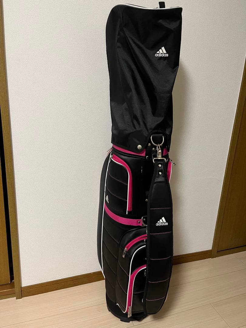 adidas ゴルフバッグ キャディバッグ 黒/ピンク