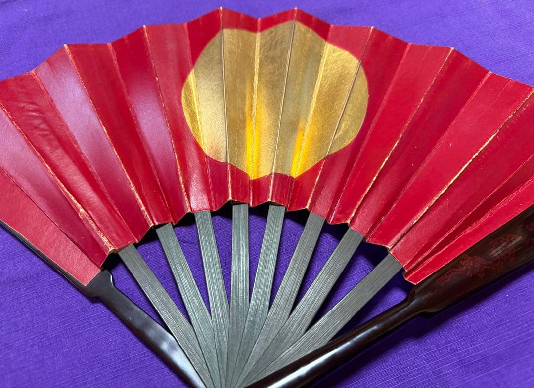 状態良好　時代物　鉄扇　軍扇　藤原義次作　共箱（手慣らし日本刀装具小柄笄頑固扇侍