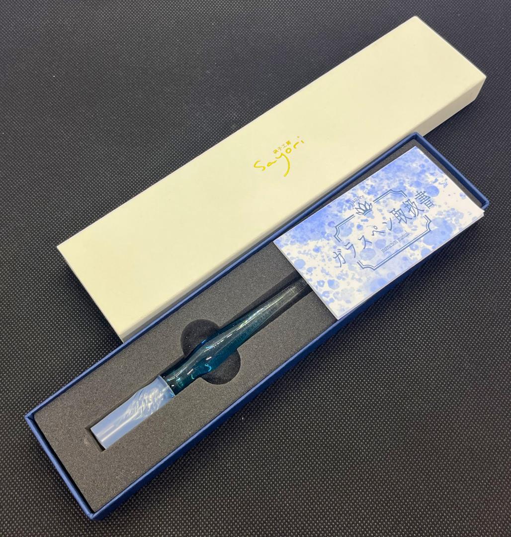 硝子工房Sayori ガラスペン 未使用品 専用箱付き ハンドメイド 文房具