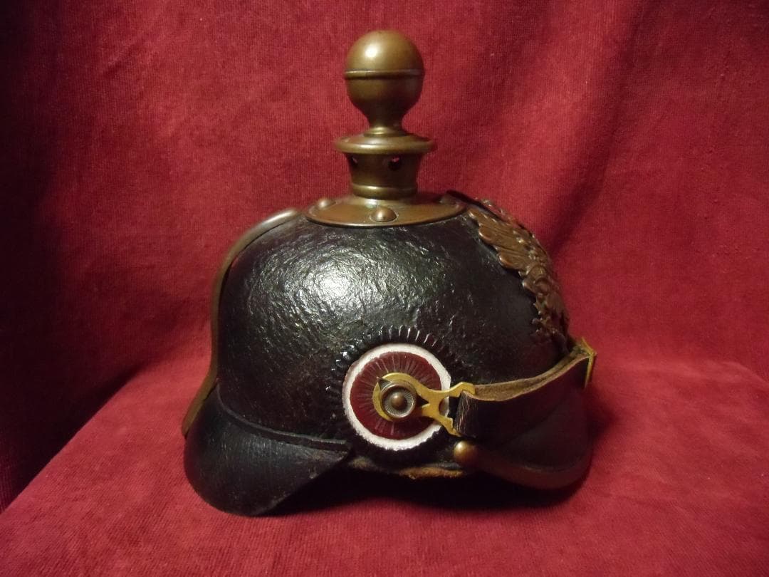 Ｗ帝政ドイツ軍/プロイセン王国＊ピッケルハウベ/スパイクヘルメット（実物）