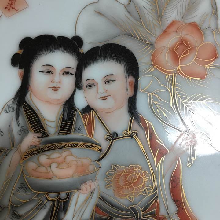 陶板画 唐物 唐木 真金 清末民国