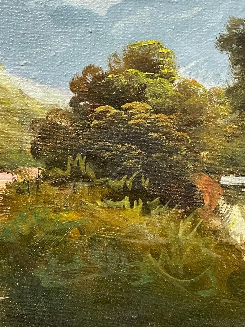 「真作」トニ・ボルディニョン　風景画　油彩画　額装　サイン有り　F4号