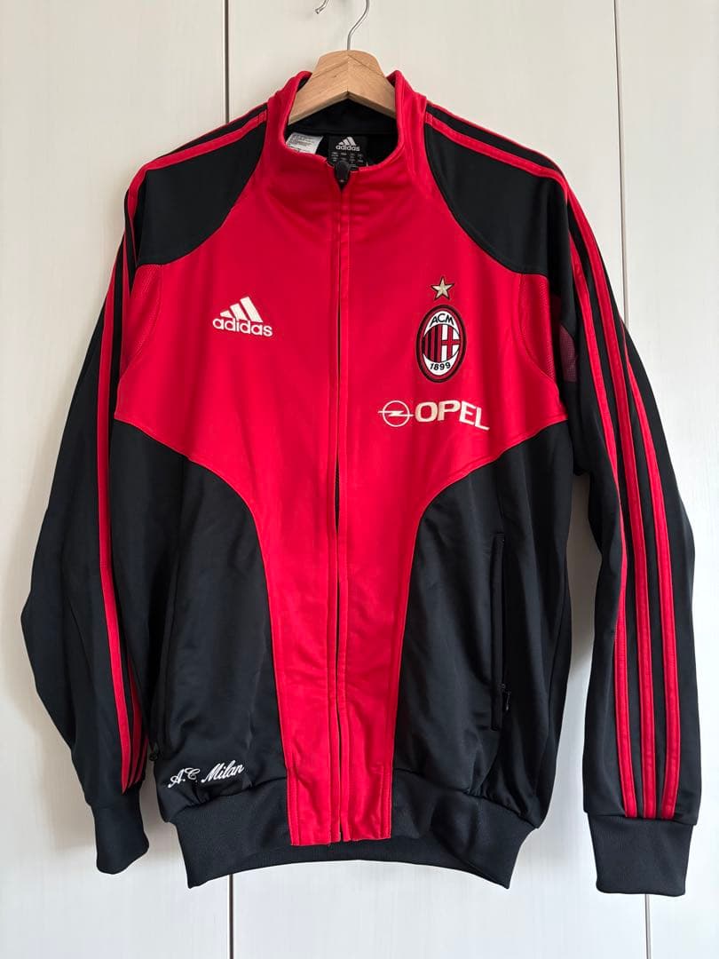 2003-04シーズン　ACミラン adidas ジャージ 赤黒