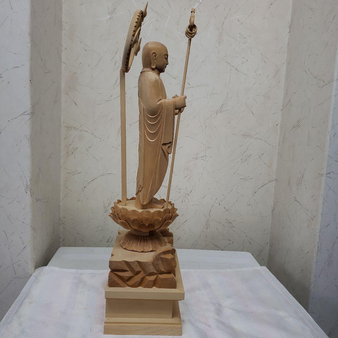 Ｂフライデー蔵出し特価◆ヒバ材 地蔵菩薩立像8寸立◆お地蔵さん 高さ：約50cm