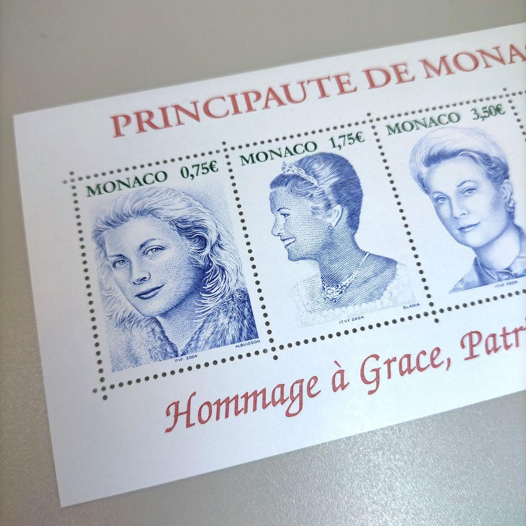 1091 外国切手 グレースケリ記念切手シート2種 未使用