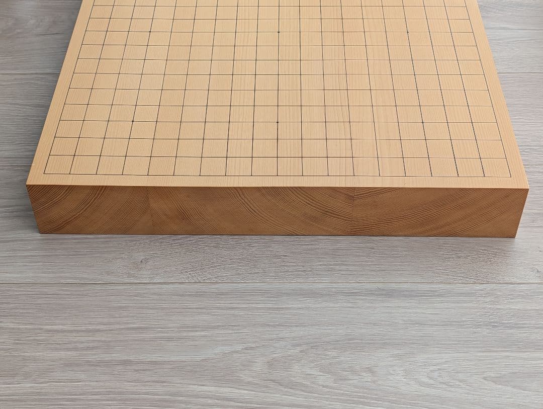 松川碁盤店　日向かや　柾目　卓上碁盤　2寸