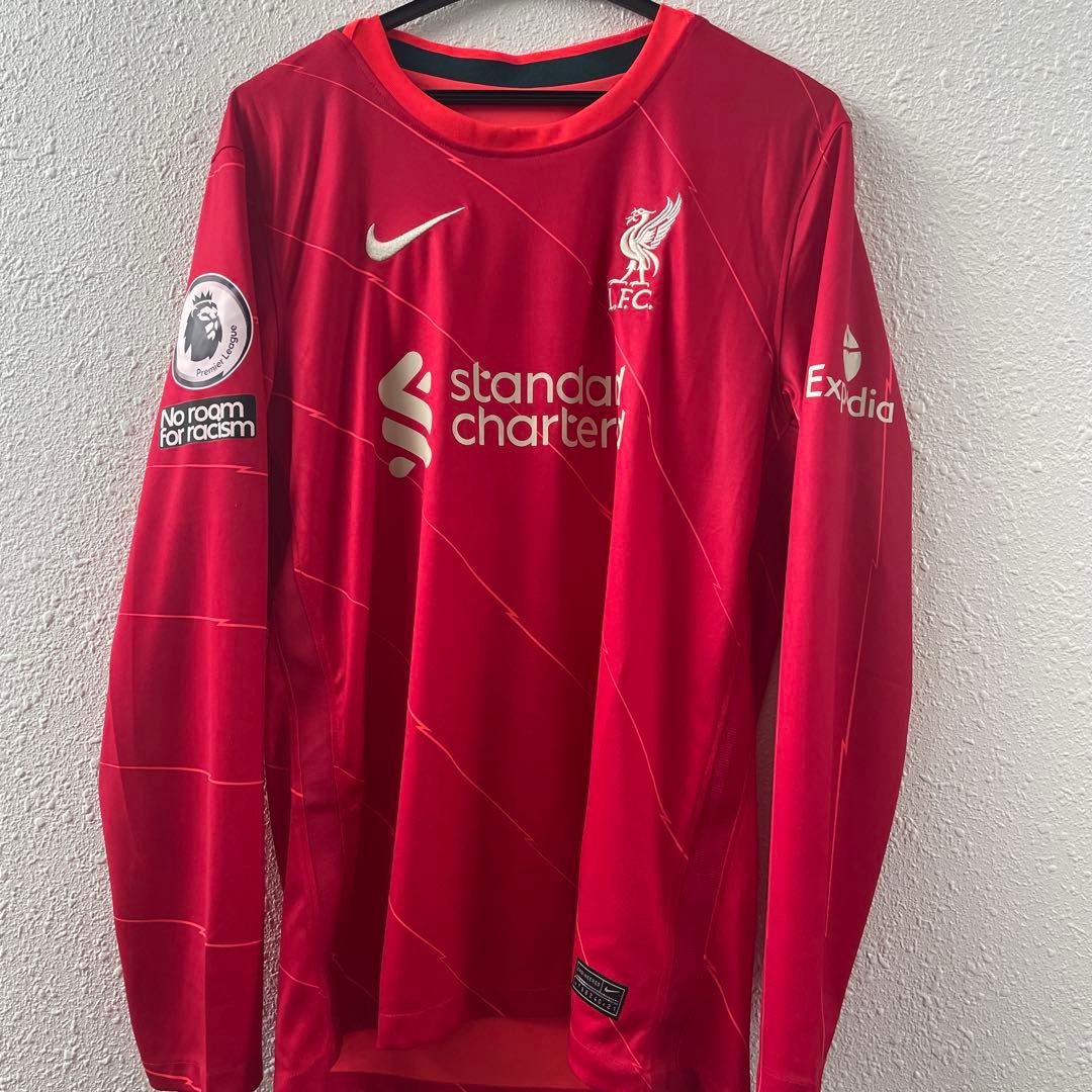 リヴァプール21-22ホームユニフォーム(Lサイズ)モハメド　サラー　長袖