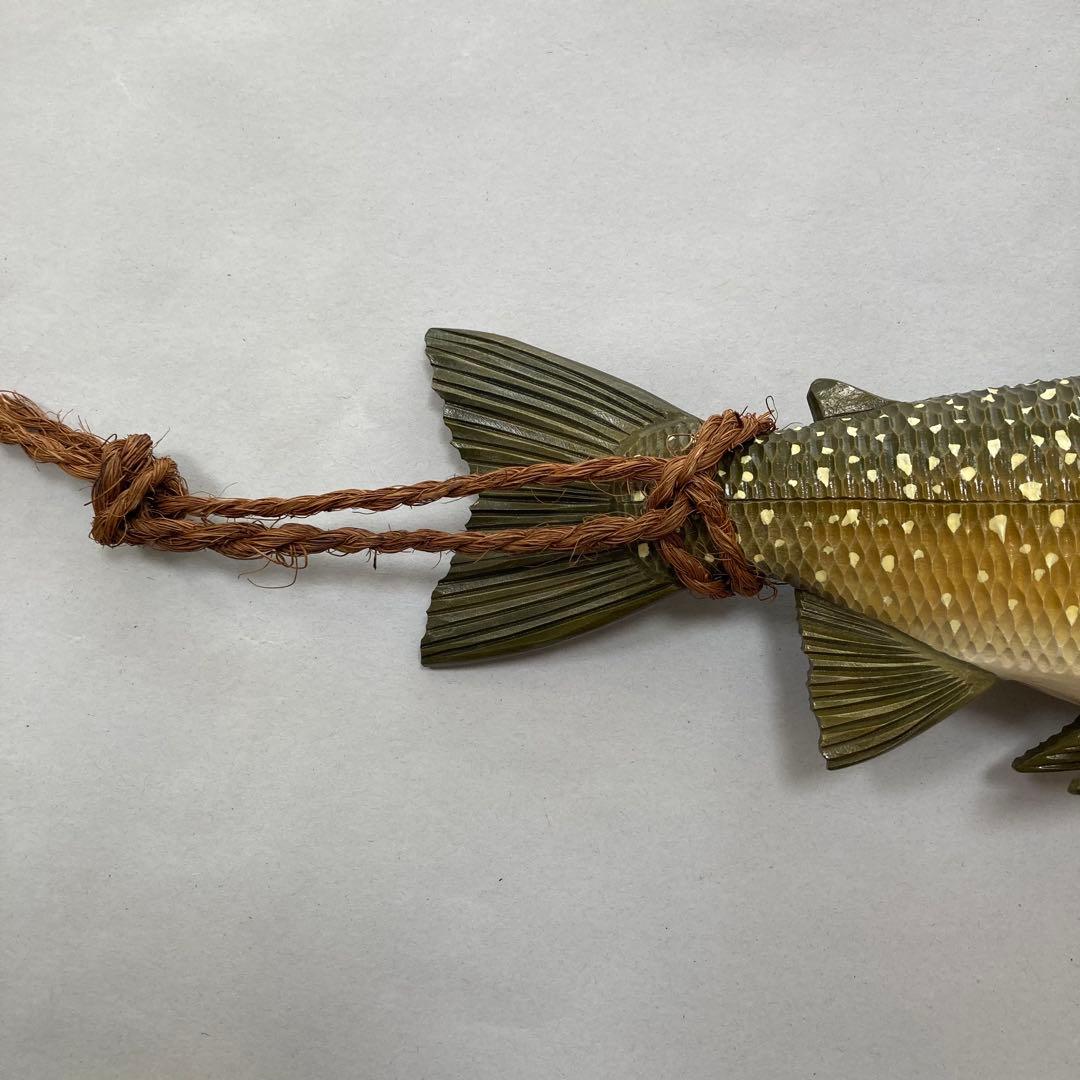 木彫　魚　アメマス