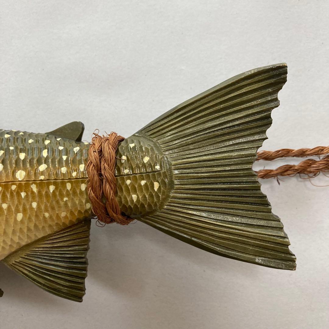 木彫　魚　アメマス