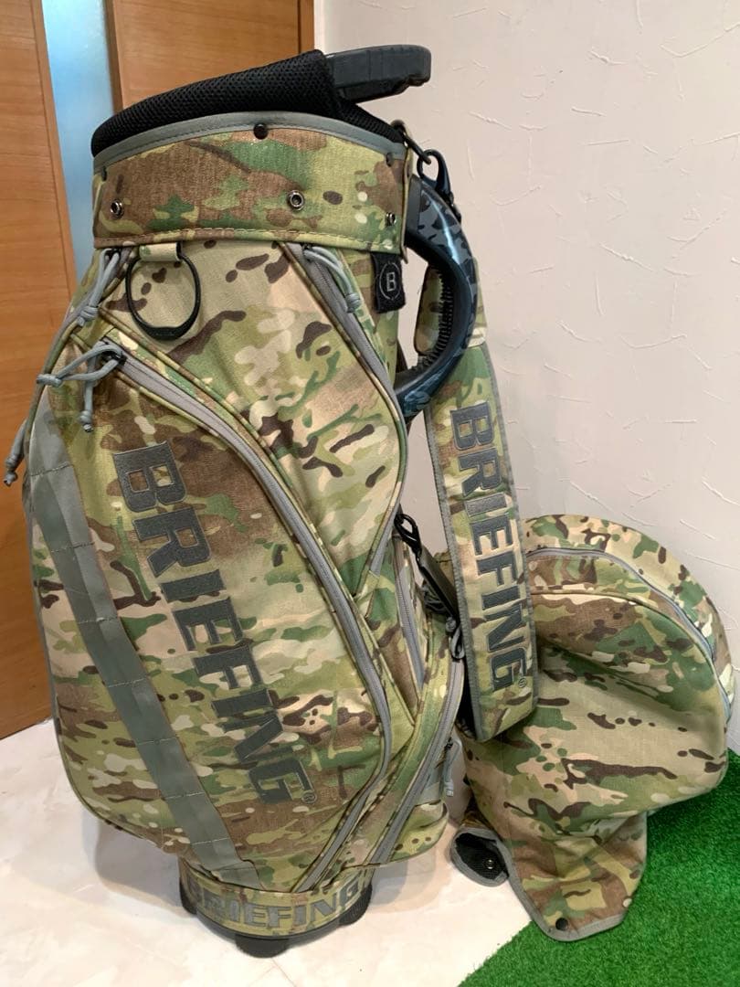 希少　完売　美品　ブリーフィング　キャディバッグ　CR-5 迷彩　カモ