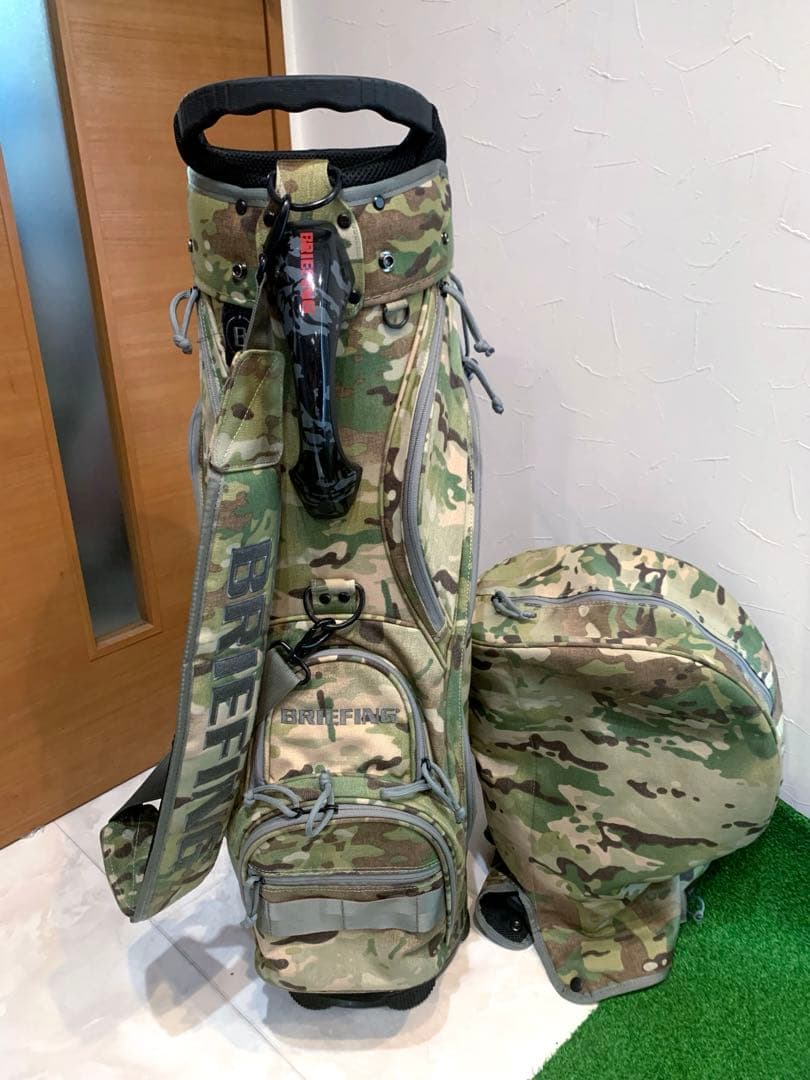 希少　完売　美品　ブリーフィング　キャディバッグ　CR-5 迷彩　カモ