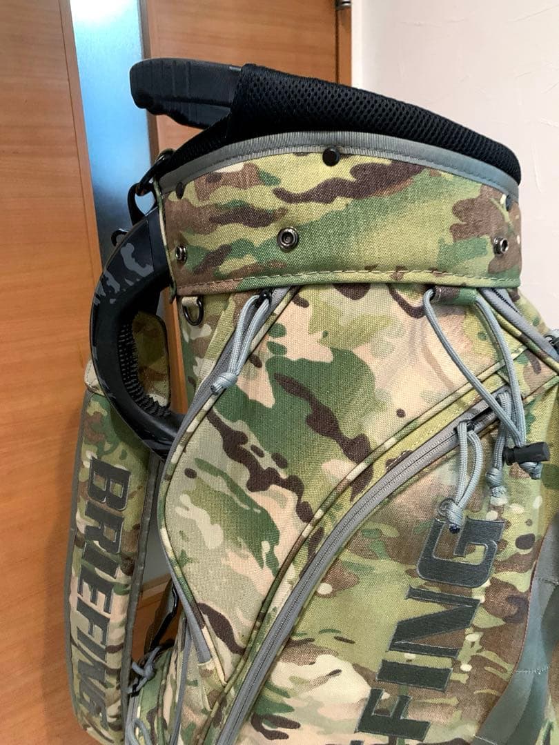希少　完売　美品　ブリーフィング　キャディバッグ　CR-5 迷彩　カモ