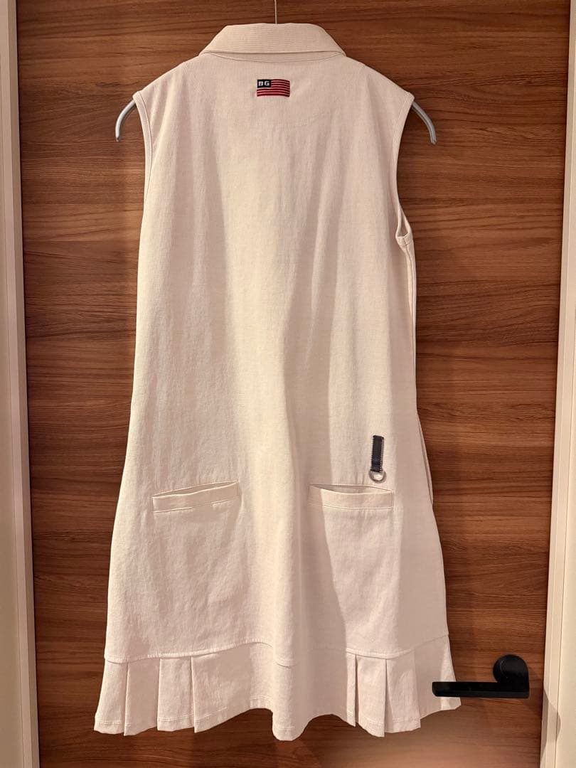 BRIEFING ブリーフィング ポロワンピース M 生成り色