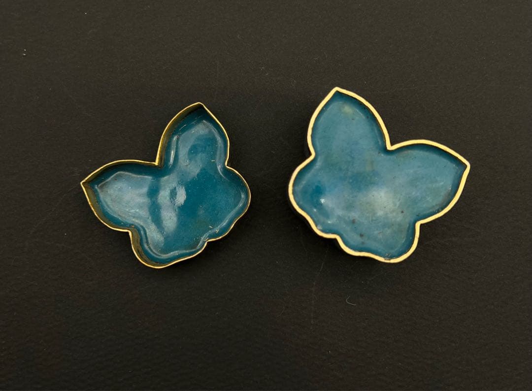 中國美術 古玩 景泰蓝 七宝焼 蝶々香合 香道具