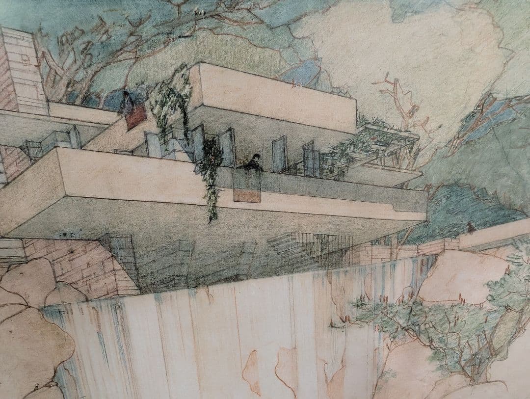 絶版希少ビンテージポスター フランクロイドライト展 1994年 NY近代美術館