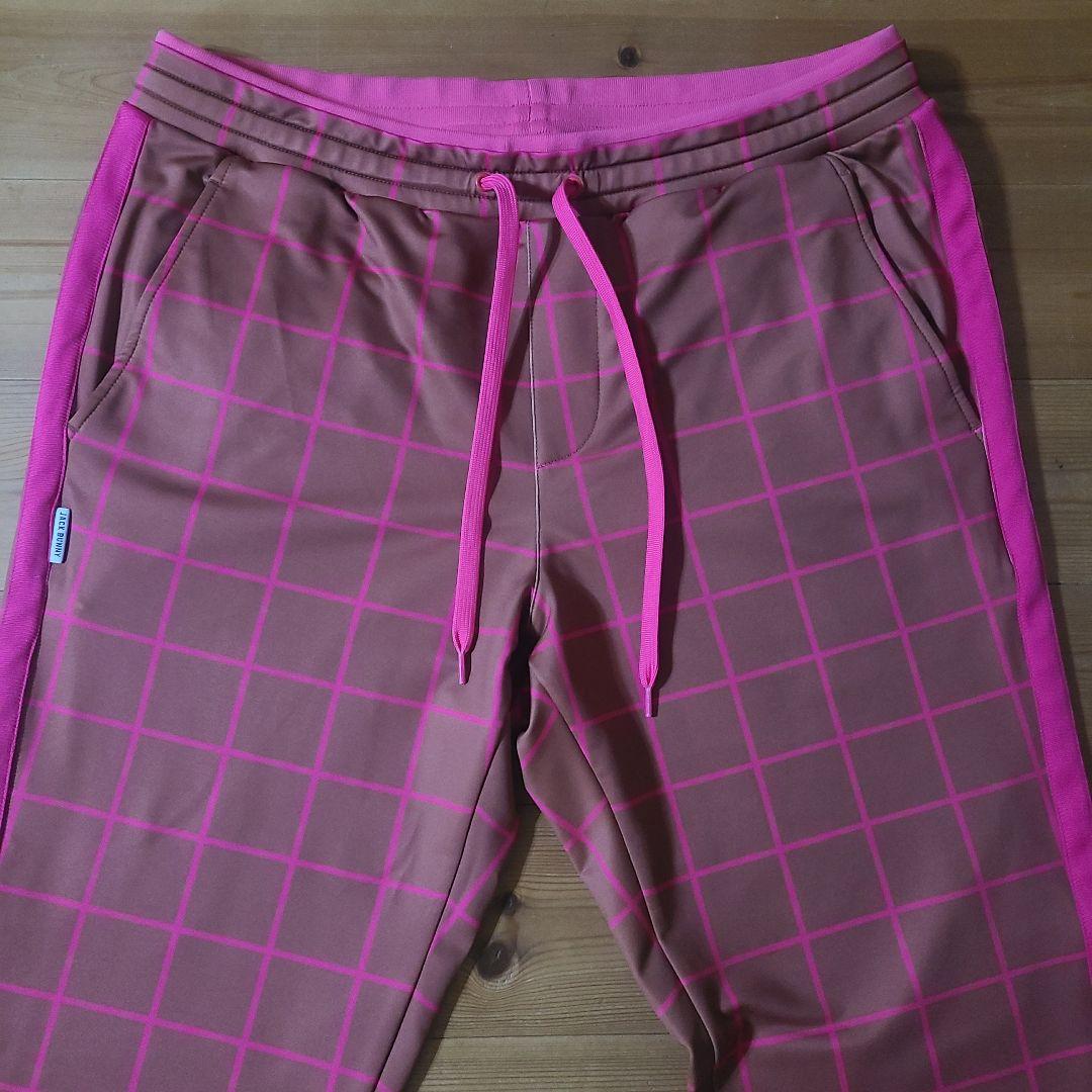 ジャックバニー Jack Bunny イージーパンツ チェック柄 ピンク 茶