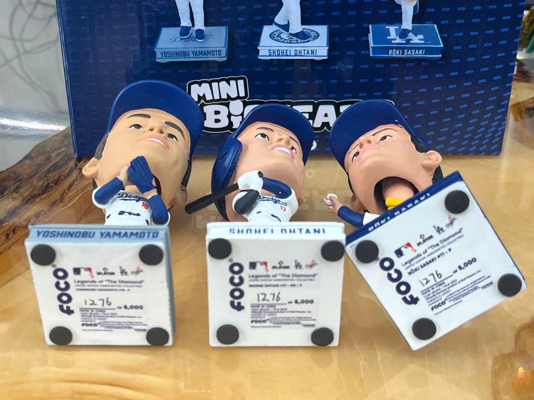 ドジャース 日本人3人セット ボブルヘッド FOCO MLB公式 新品未開封品