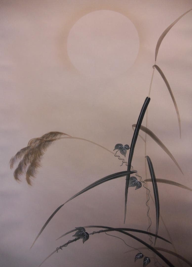 掛け軸 小木曽祥雲 白鷺 絹本 希少 軸装 茶道具 掛軸 美品 です。