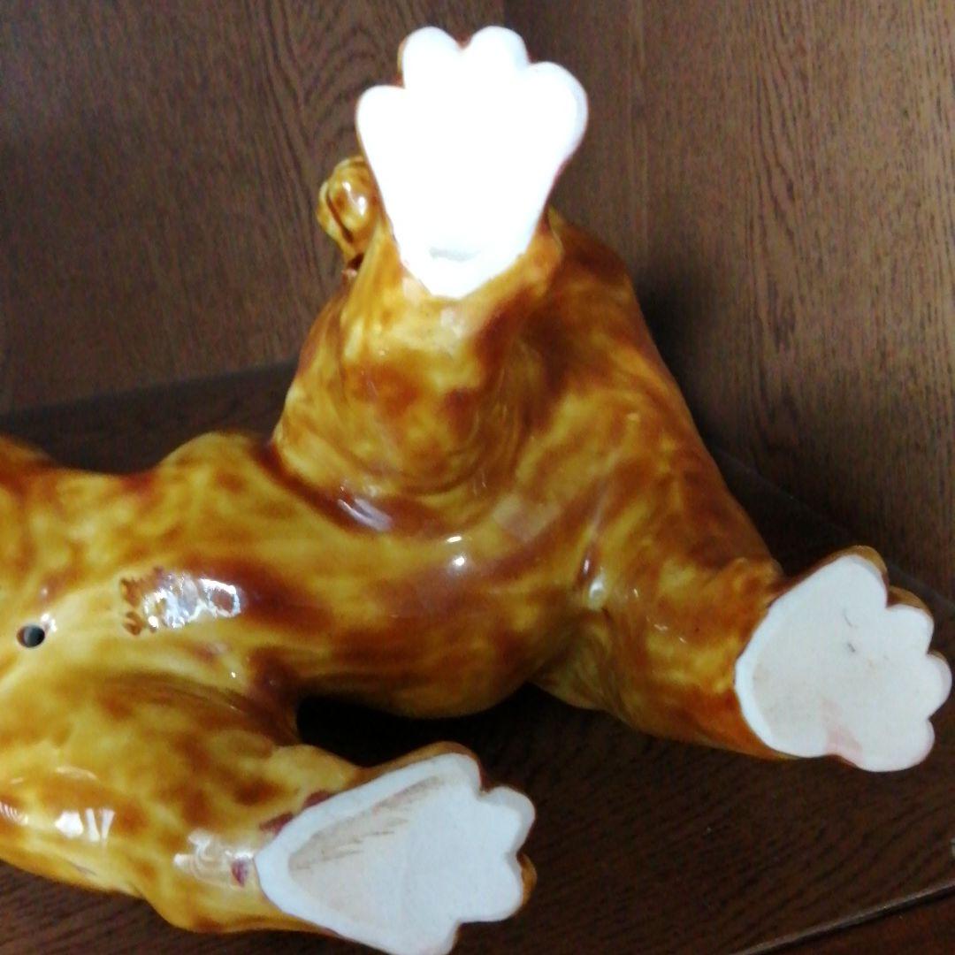 伝統美術陶芸 九谷焼 ふりかえる置物 浅蔵五十吉 寅