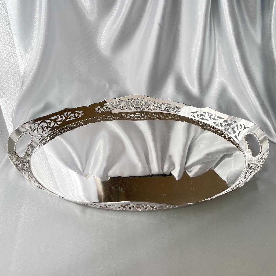 【e Heath & Co】 アールヌーボー 透かしのトレー 46cm