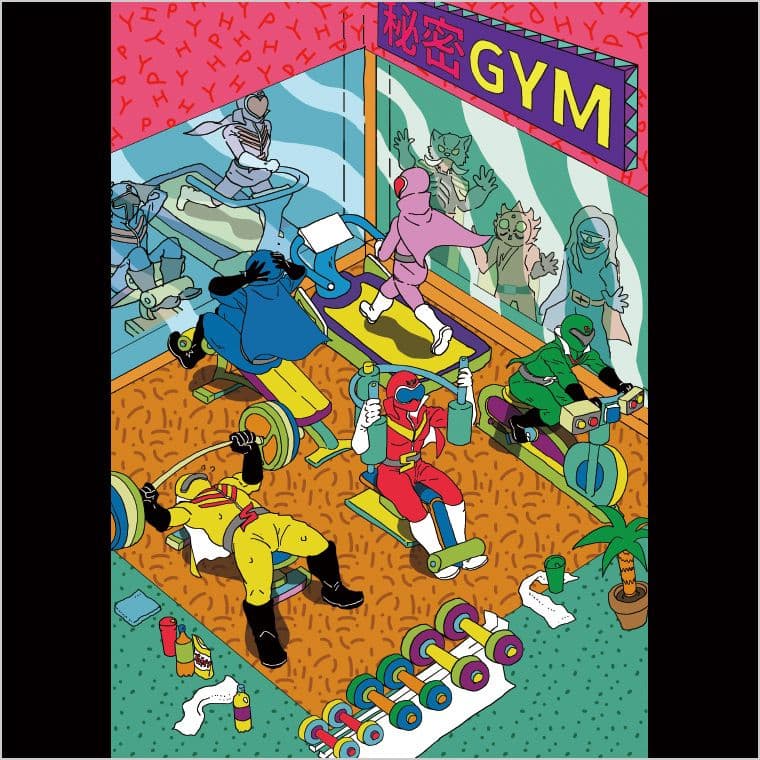 秘密戦隊ゴレンジャー　ロングTシャツ　黒　XLサイズ　ユキヒーロープロレス